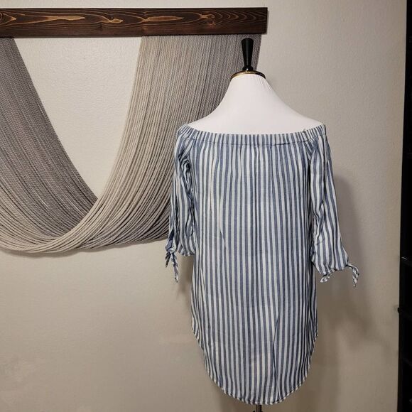 Cloth & Stone Striped Chambray Dress Sz XS - Picture 3 of 5